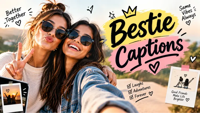 Ultimate Captions For Bestie to Elevate Your Social Feed