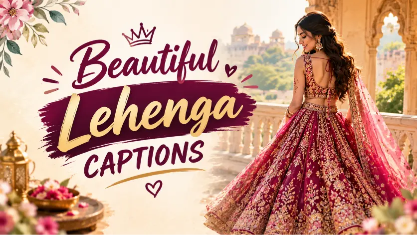 Beautiful Lehenga Captions For Instagram To Style Your Feed