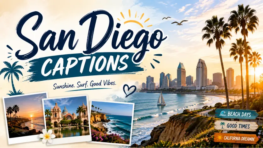 Best San Diego Captions And Quotes for Your Golden Coastline Photos